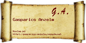 Gasparics Anzelm névjegykártya